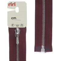 Молния металл Riri, ni, слайдер tropf, 4 мм, разъёмная однозамковая, 100 см, цвет 2411, бордовый 3000012/100/2411